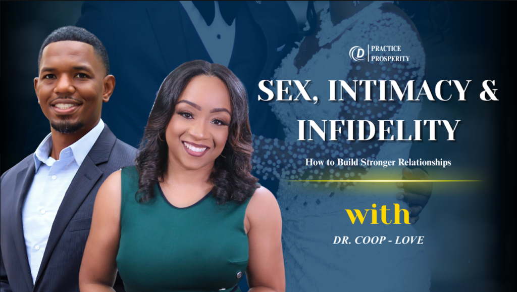 Dr. Coop-Love and Randall Avery discussing sex, intimacy, infidelity, and stronger relationships on Practice Prosperity